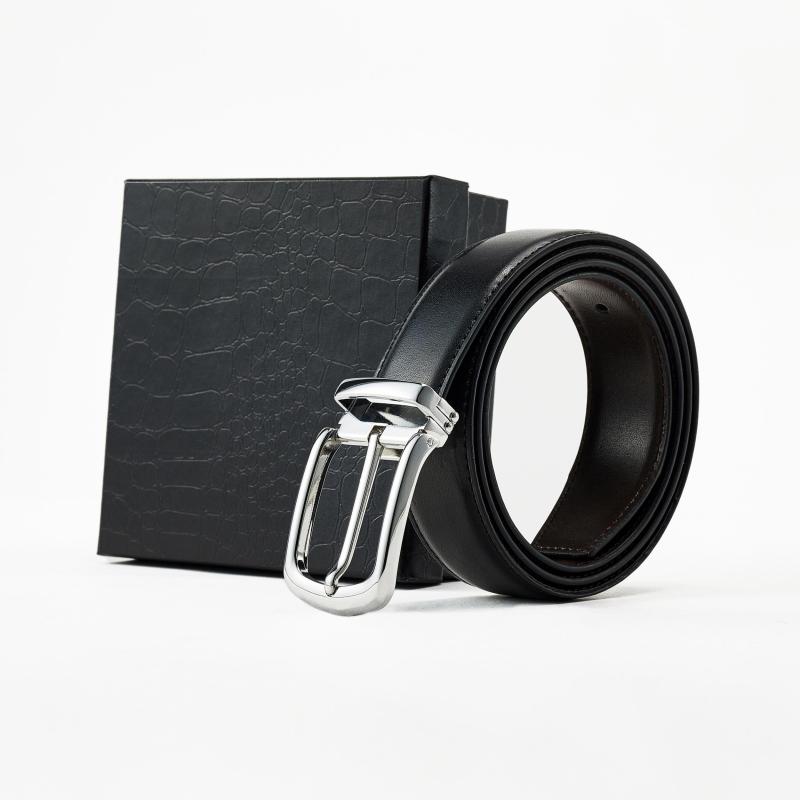 Men's Leather Business Belt & Buckle - Perfect Gift for Husband or Father