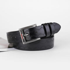 Stylish Embossed Leather Belt