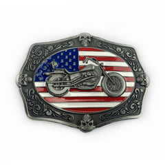 Motorcycle American Flag Pattern Belt Buckle Retro Belt Buckle