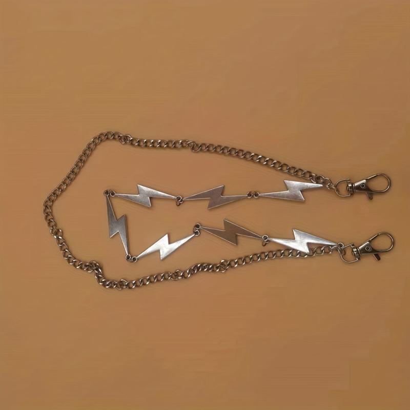 Fashionable Double Layer Pants Chain High-end Alloy Lightning Chain