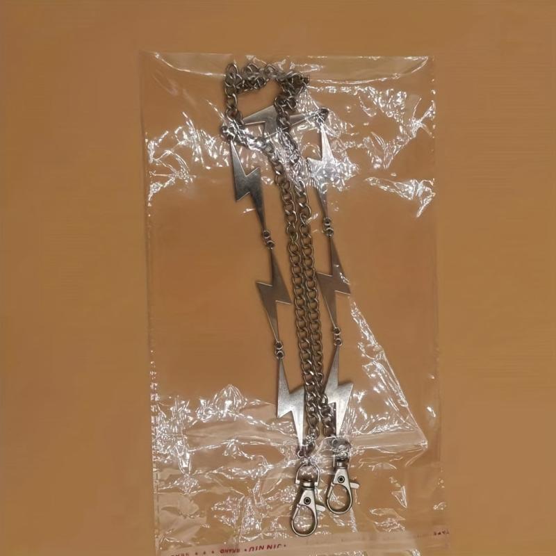 Fashionable Double Layer Pants Chain High-end Alloy Lightning Chain