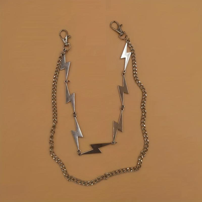 Fashionable Double Layer Pants Chain High-end Alloy Lightning Chain