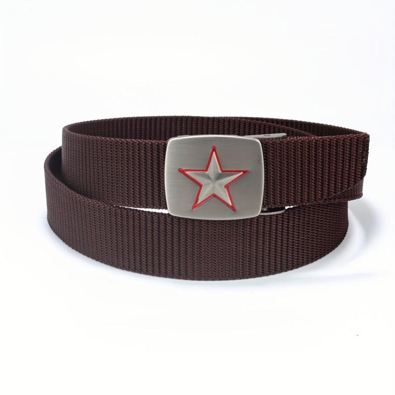 Men's Auto Buckle Tape Belt Release Canvas Casual Belt