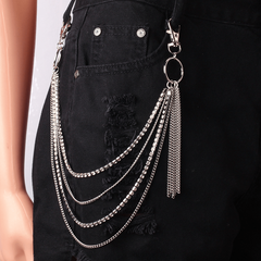 Stainless Steel Pant Chain Hip Hop Punk Keyring Trousers Jeans Metal Chains