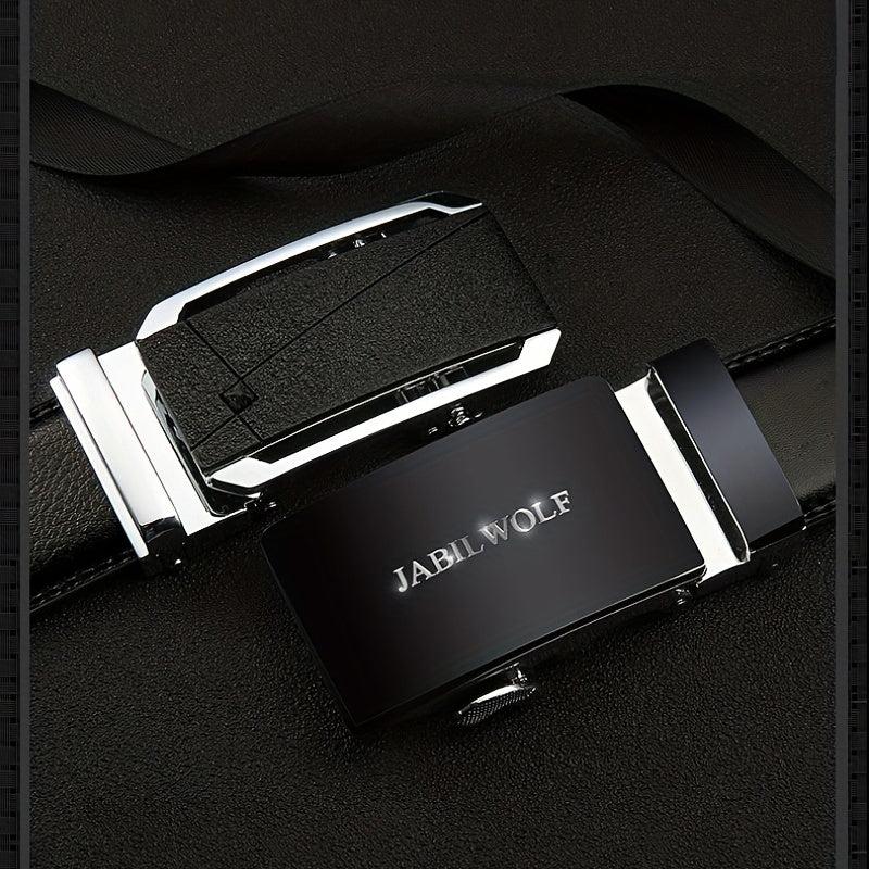 Men's Leather Automatic Buckle Belt Jeans Pants Belt