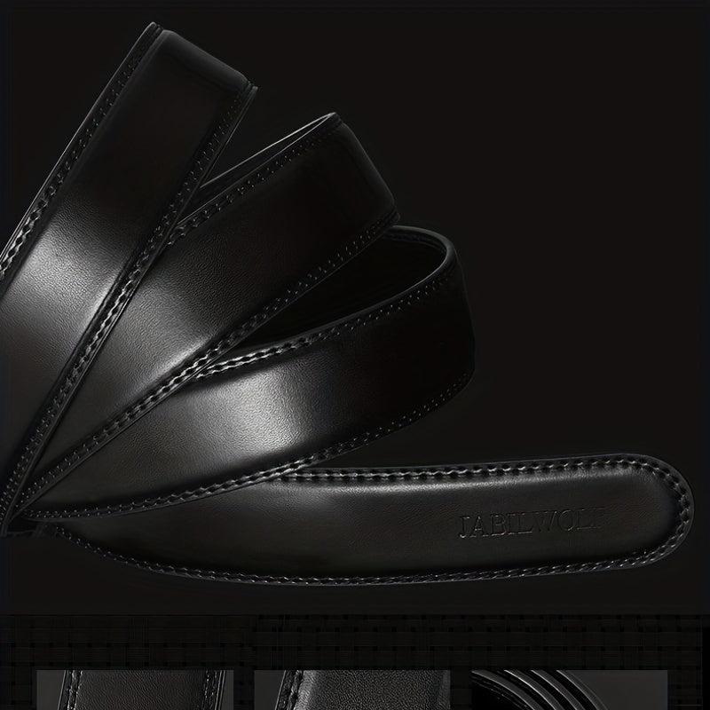 Men's Leather Automatic Buckle Belt Jeans Pants Belt