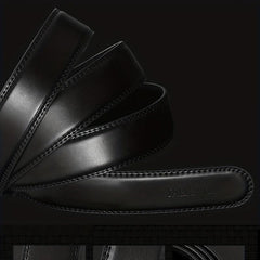Men's Leather Automatic Buckle Belt Jeans Pants Belt
