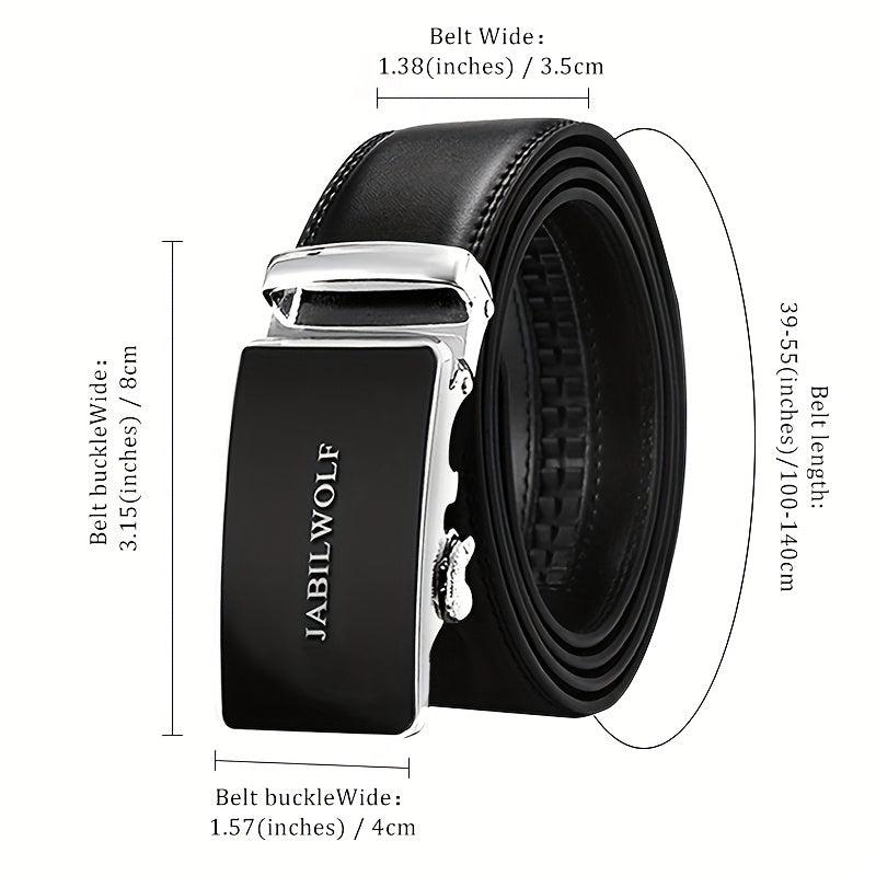 Men's Leather Automatic Buckle Belt Jeans Pants Belt