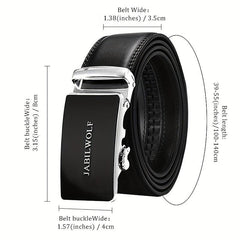 Men's Leather Automatic Buckle Belt Jeans Pants Belt