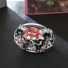 Men's Novelty Skull Belt Buckle for 3.5in Wide Belts