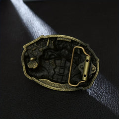 Men's Novelty Skull Belt Buckle for 3.5in Wide Belts