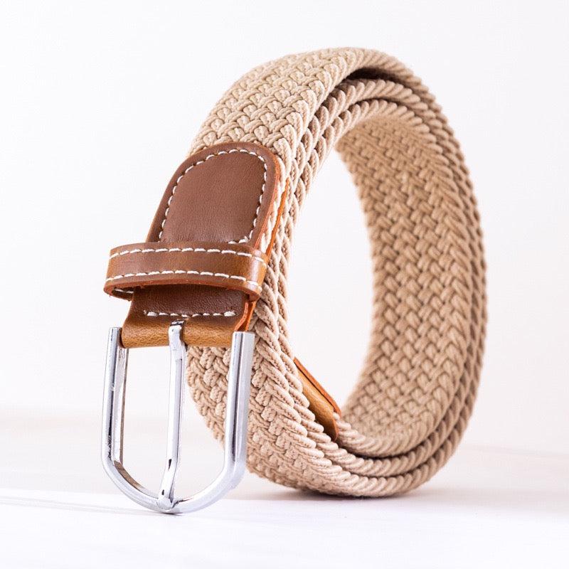 Thin Elastic Canvas Youth Belt for Men and Women