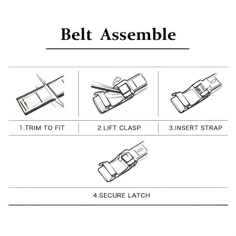 Crocodile Pattern Leather Spiked Belt for Men