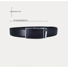 Men's Leather Belt Auto Buckle Business Waist Strap