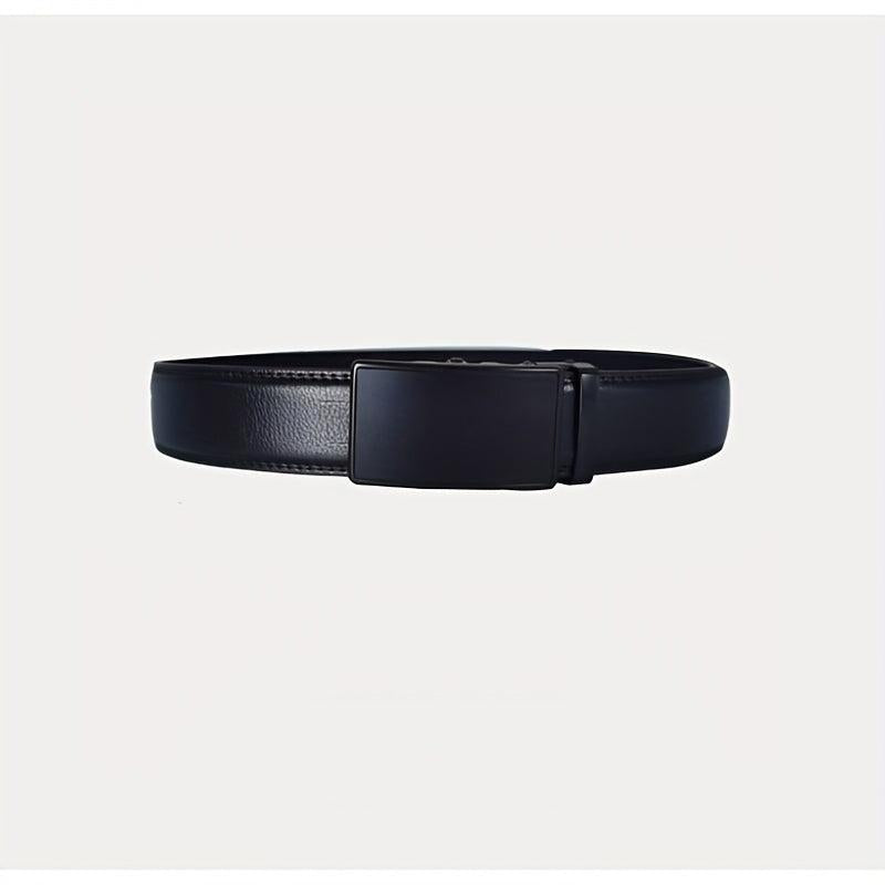 Men's Leather Belt Auto Buckle Business Waist Strap