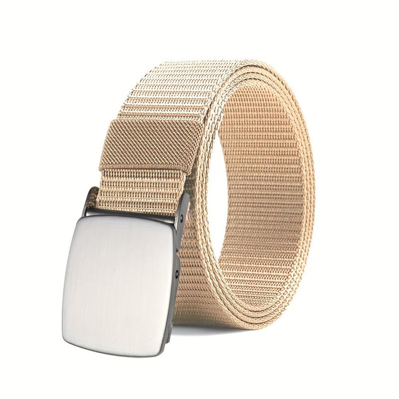 Men's Automatic Buckle Nylon Tactical Webbing Canvas Belt