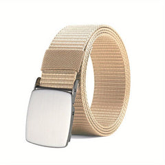 Men's Automatic Buckle Nylon Tactical Webbing Canvas Belt