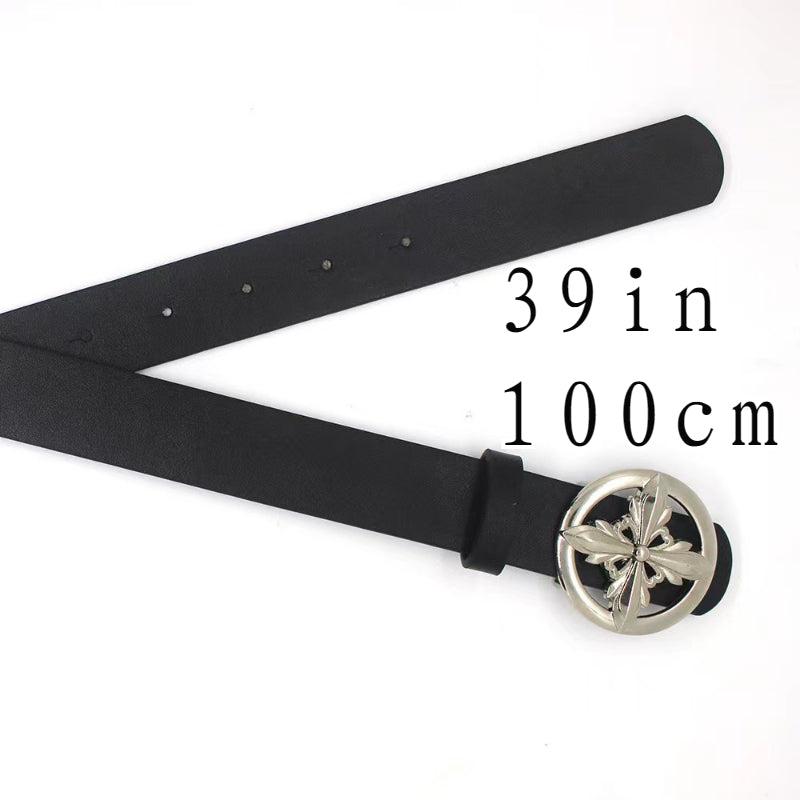 Retro Crowe Snap Buckle Hollow Vines Punk Belt