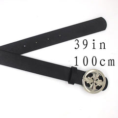 Retro Crowe Snap Buckle Hollow Vines Punk Belt