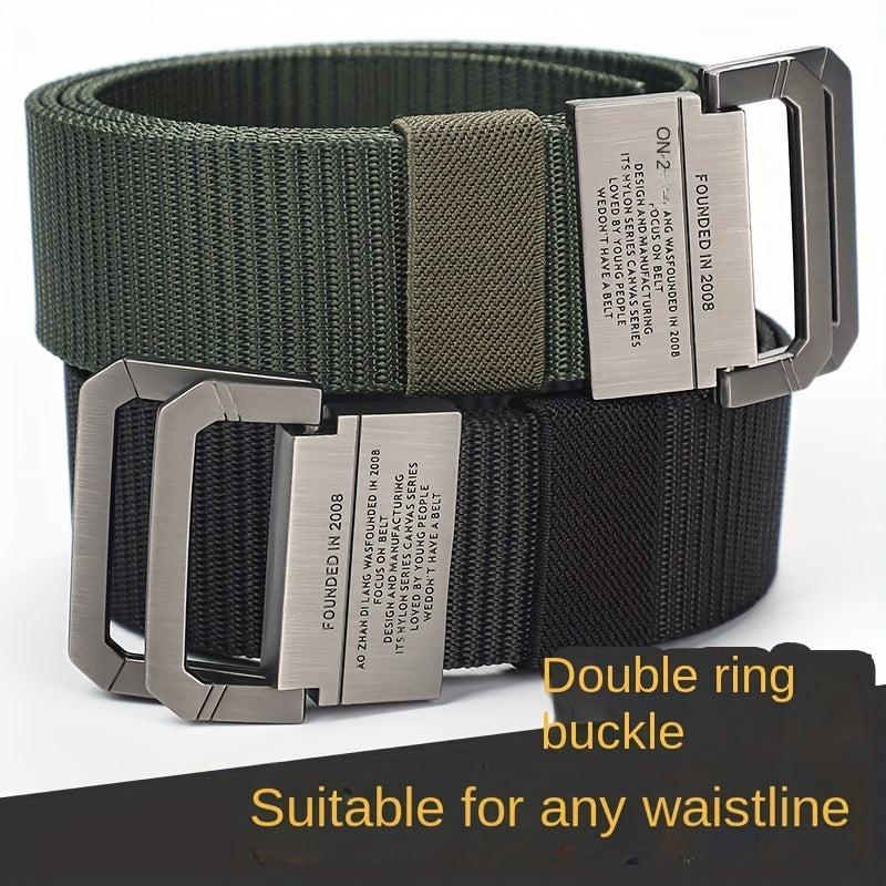 3 1 5inch Double ring Buckle Belt Couple Student Nylon Belt Cargo Trousers
