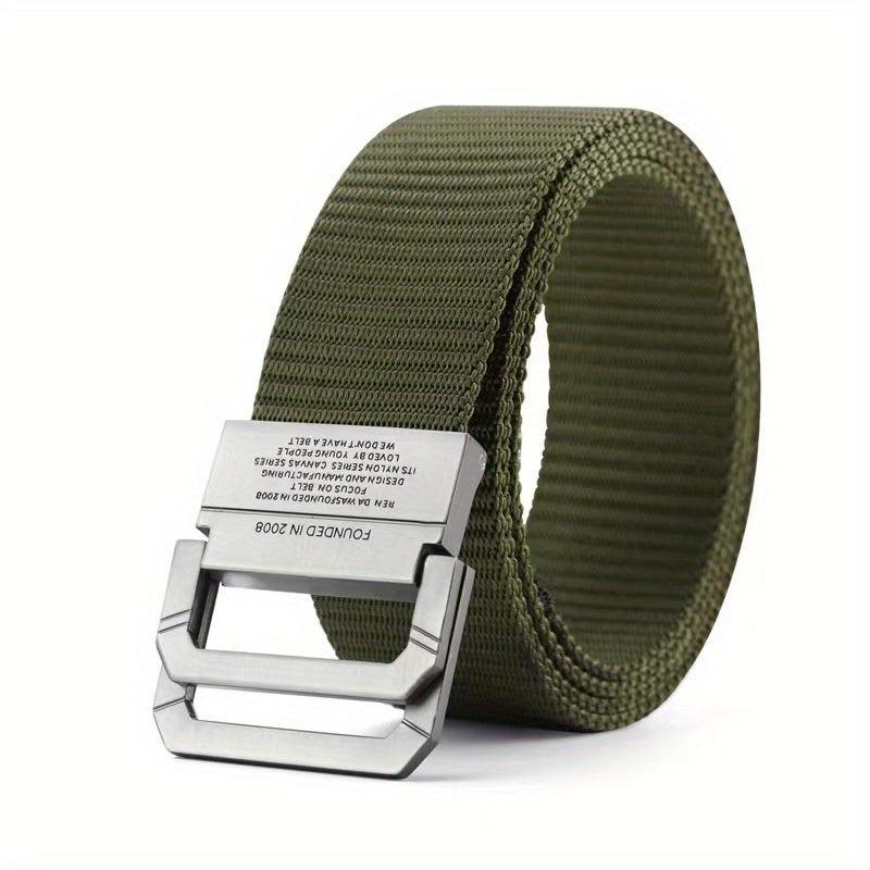 3 1 5inch Double ring Buckle Belt Couple Student Nylon Belt Cargo Trousers