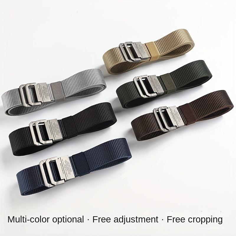 3 1 5inch Double ring Buckle Belt Couple Student Nylon Belt Cargo Trousers