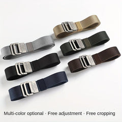 3 1 5inch Double ring Buckle Belt Couple Student Nylon Belt Cargo Trousers