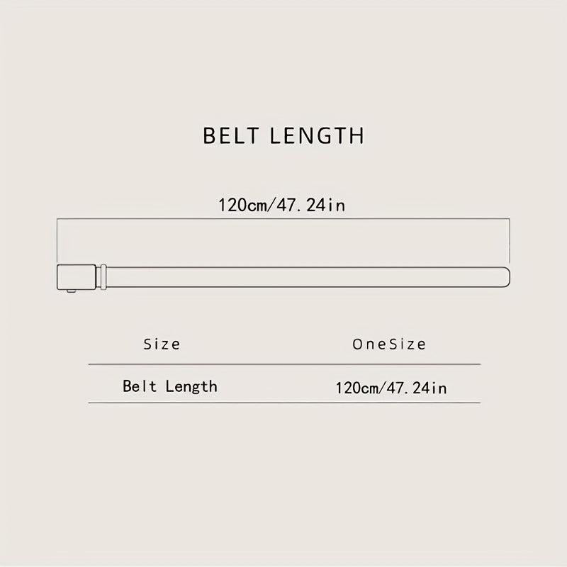 Men's Adjustable Leather Belt with Square Pin Buckle