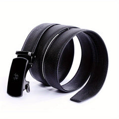 Men's Leather Business Belt Spider Pattern Automatic Buckle Belt