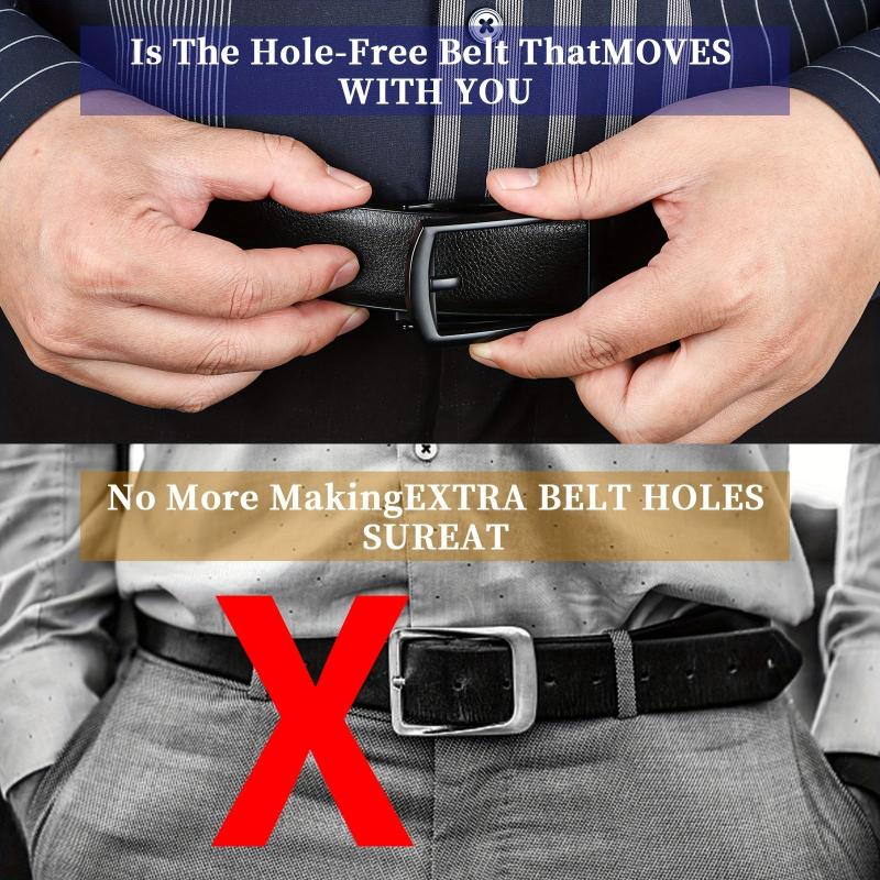 Adjustable Leather Hole Belt For Men
