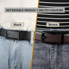 Adjustable Leather Hole Belt For Men