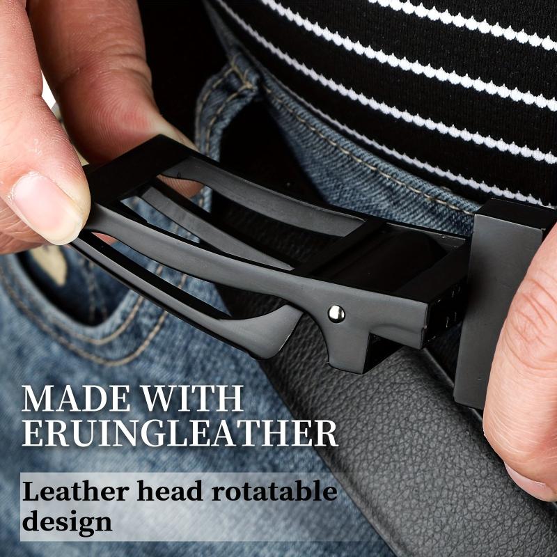 Adjustable Leather Hole Belt For Men