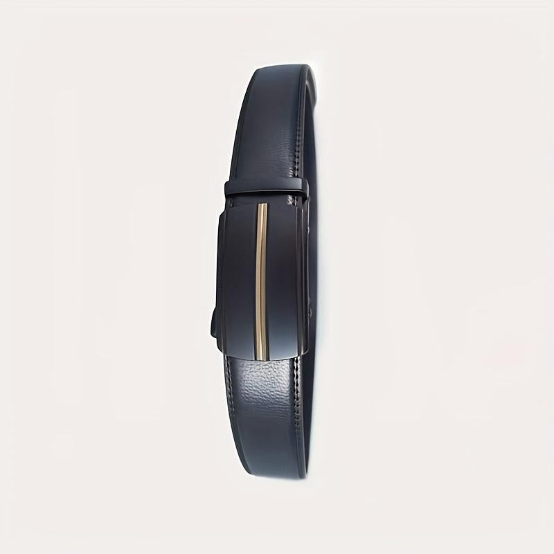 Men's Leather Business Belt Automatic Buckle Belts