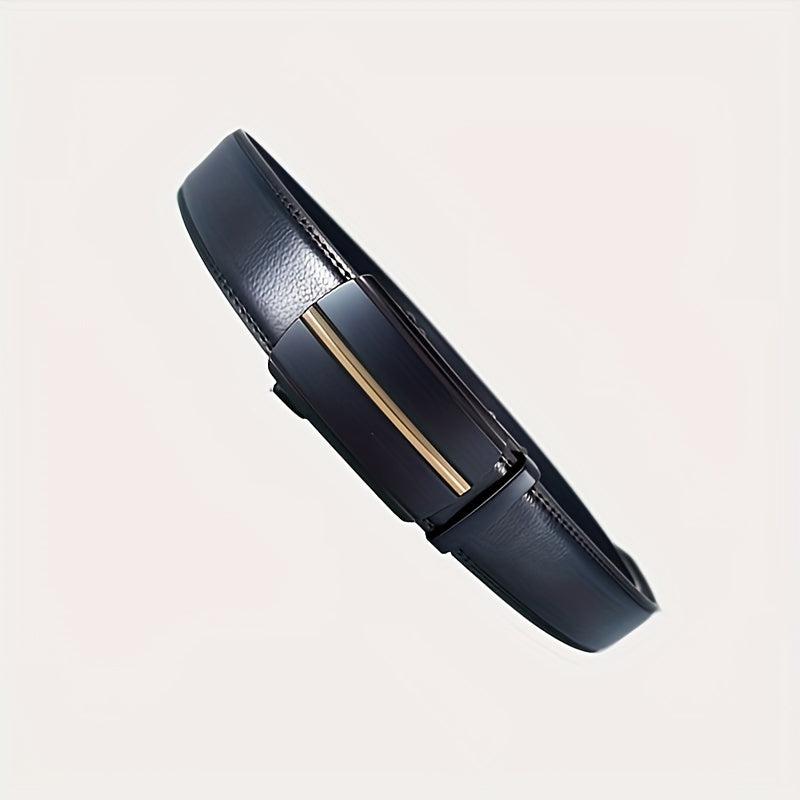 Men's Leather Business Belt Automatic Buckle Belts
