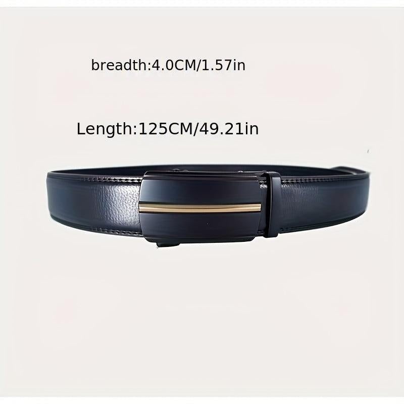 Men's Leather Business Belt Automatic Buckle Belts