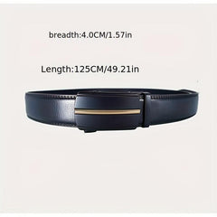 Men's Leather Business Belt Automatic Buckle Belts
