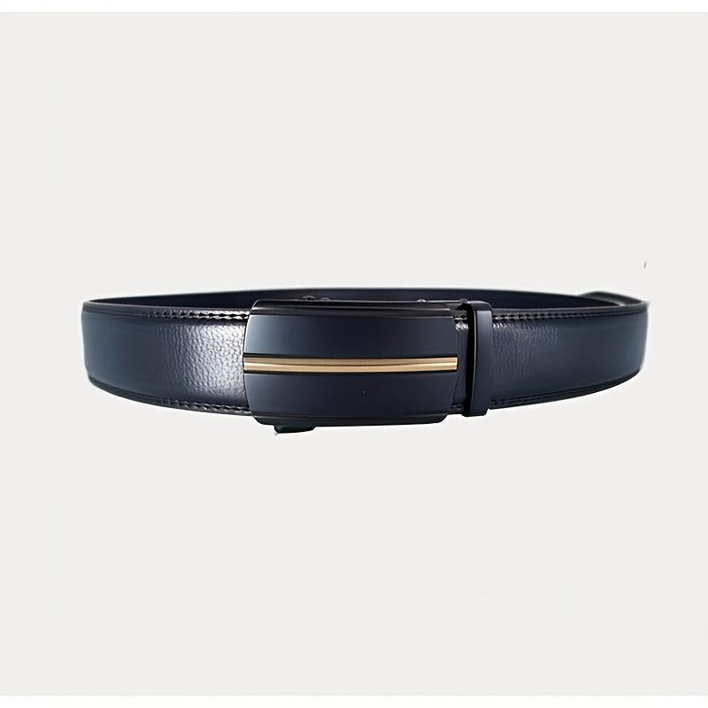 Men's Leather Business Belt Automatic Buckle Belts