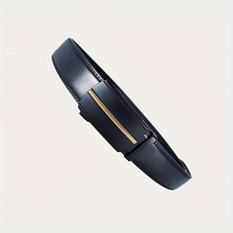 Men's Leather Business Belt Automatic Buckle Belts