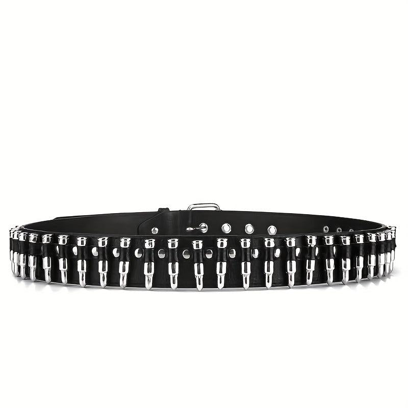 PU Leather Bullet Punk Style Belt