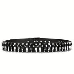 PU Leather Bullet Punk Style Belt
