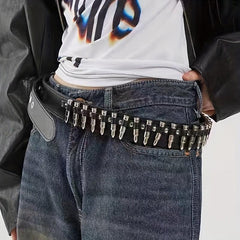 PU Leather Bullet Punk Style Belt