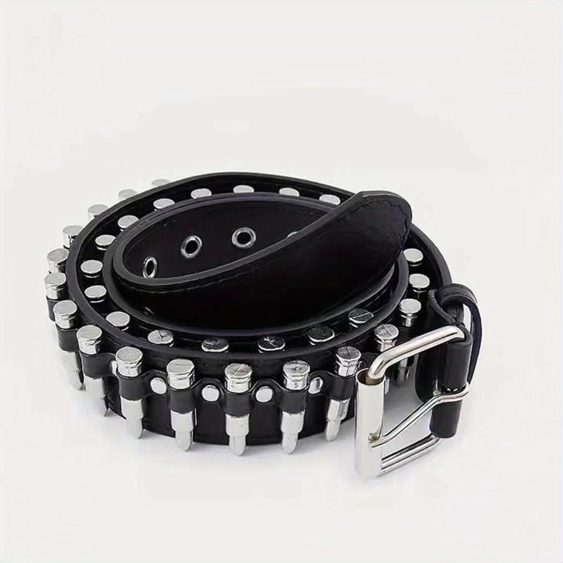 PU Leather Bullet Punk Style Belt