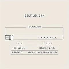Alloy Buckle PU Striped Belt for Men