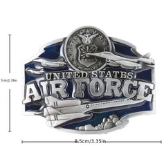 Letter Airplane Pattern Military Belt Buckle Western Cowboy Belt Buckle
