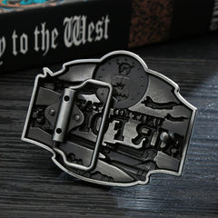 Letter Airplane Pattern Military Belt Buckle Western Cowboy Belt Buckle