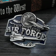 Letter Airplane Pattern Military Belt Buckle Western Cowboy Belt Buckle