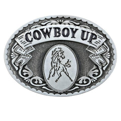 Western Cowboy Belt Buckle Retro Pattern COWBOYUP Personality Buckle