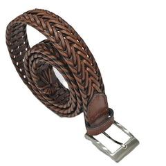 Men's Hollow Buckle Leather Belt for Outdoor Party Holiday