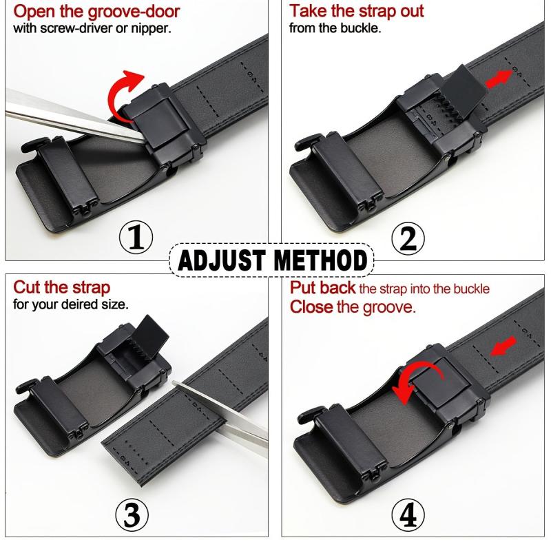 Men's Metal Automatic Buckle High Belt For Business