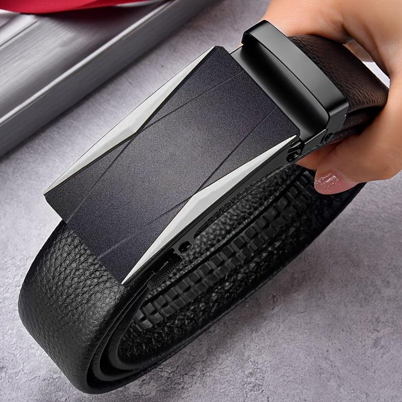 Men's Metal Automatic Buckle High Belt For Business